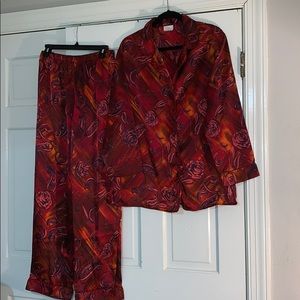Satiny Comfy Pajamas - size large.